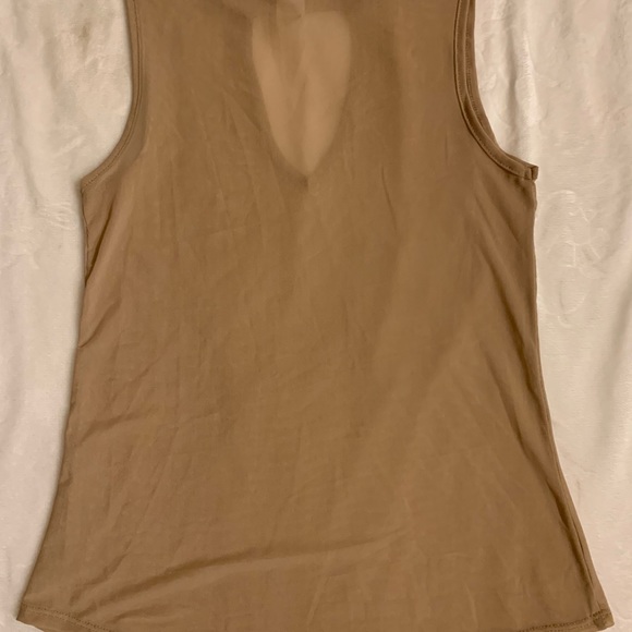 Brown Mesh Tank Top - Picture 2 of 3